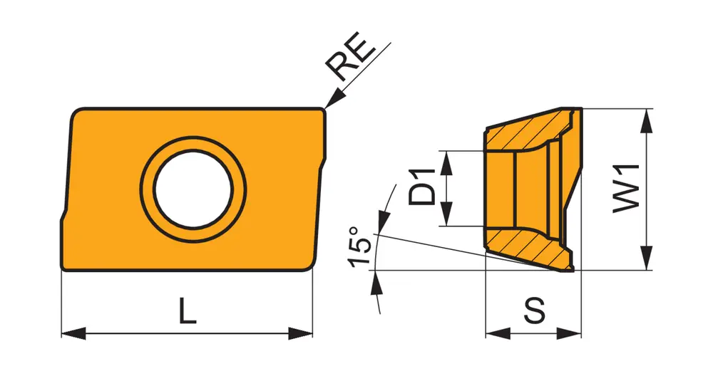 Пластина ADKT 1505PDER-M:M8340 DormerPramet Пластина ADKT 1505PDER-M:M8340 DormerPramet — фото