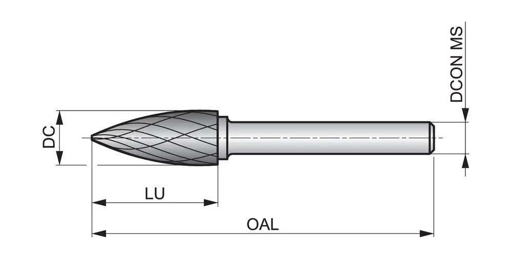 Борфреза P71312.7X6.0 DormerPramet Борфреза P71312.7X6.0 DormerPramet — фото
