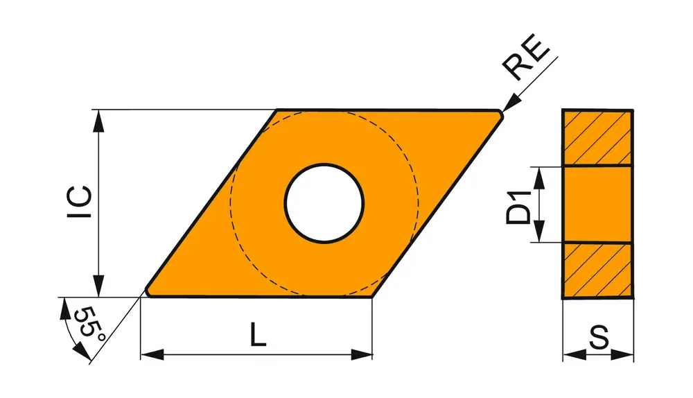 Пластина DNGA 150408 T00520:TC100 DormerPramet Пластина DNGA 150408 T00520:TC100 DormerPramet — фото