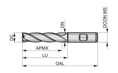 Фреза концевая HSS-E PM C2737.0 DormerPramet — фото