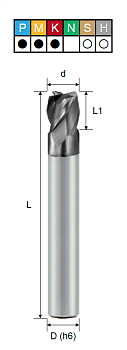 Фреза монолитная концевая ESSHA404000A PRTools — фото