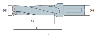 Сверло корпусное со сменными пластинами SW4D440-08 Sangeo — фото