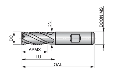 Фреза концевая HSS-E C4136.0 DormerPramet — фото