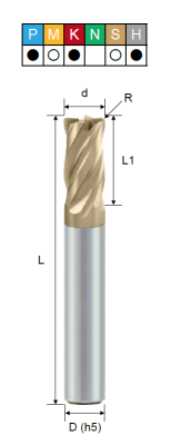 Фреза монолитная радиусная EHCSF410010S PRTools — фото