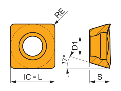 Пластина SOMT 050204SR-M:M6330 DormerPramet — фото