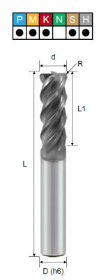Фреза монолитная радиусная EPSSVD4160202A PRTools — фото