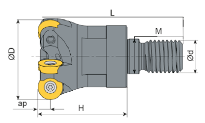 Фреза MMRD-25-M12-12-2T-C Sangeo — фото