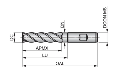 Фреза концевая HSS-E PM C92016.0 DormerPramet — фото