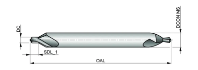 Сверло центровочное A2425.0X12.0 DormerPramet — фото