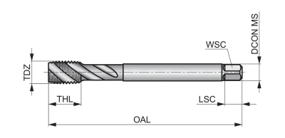 Метчик машинный E398M12X1.0 DormerPramet — фото