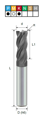 Фреза монолитная радиусная EPSSVB4100000T PRTools — фото