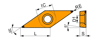 Пластина VBGW 160408S01020B:TB310 DormerPramet — фото
