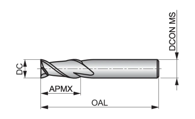 Фреза твердосплавная концевая S7102.5 DormerPramet — фото