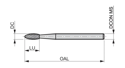 Борфреза P5153.0X3.0 DormerPramet — фото