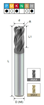 Фреза монолитная радиусная EHCSH433002A PRTools — фото