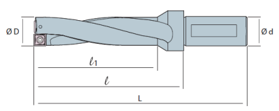 Сверло корпусное со сменными пластинами SS5D265-07 Sangeo — фото
