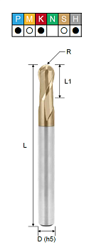 Фреза монолитная сферическая EHBLF208010S PRTools — фото