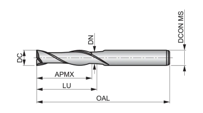Фреза концевая HSS-E C12222.0 DormerPramet — фото