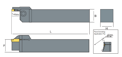 Державка канавочная SKTFR2525-4T22-35/50 Sangeo — фото